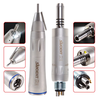 Dental LED Fiber Optic Low Speed Straight Nose Cone Inner&External Water Spary / 6 Holes Air Motor Micromotor Fit NSK/Kavo