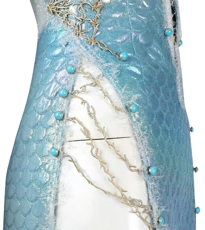 blue dress bg3 Baldur's Gate III Baldur s Gate 3 BG3 Shadowheart Wavemother's Robe Cosplay Costume Female / 3XL