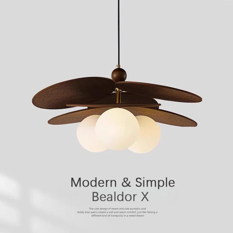 

French LED Pendant Lamp Home Decoration Retro Bedroom Living Room Ceiling Light Chandeliers Japanese Rattan Lighting Fixtures
