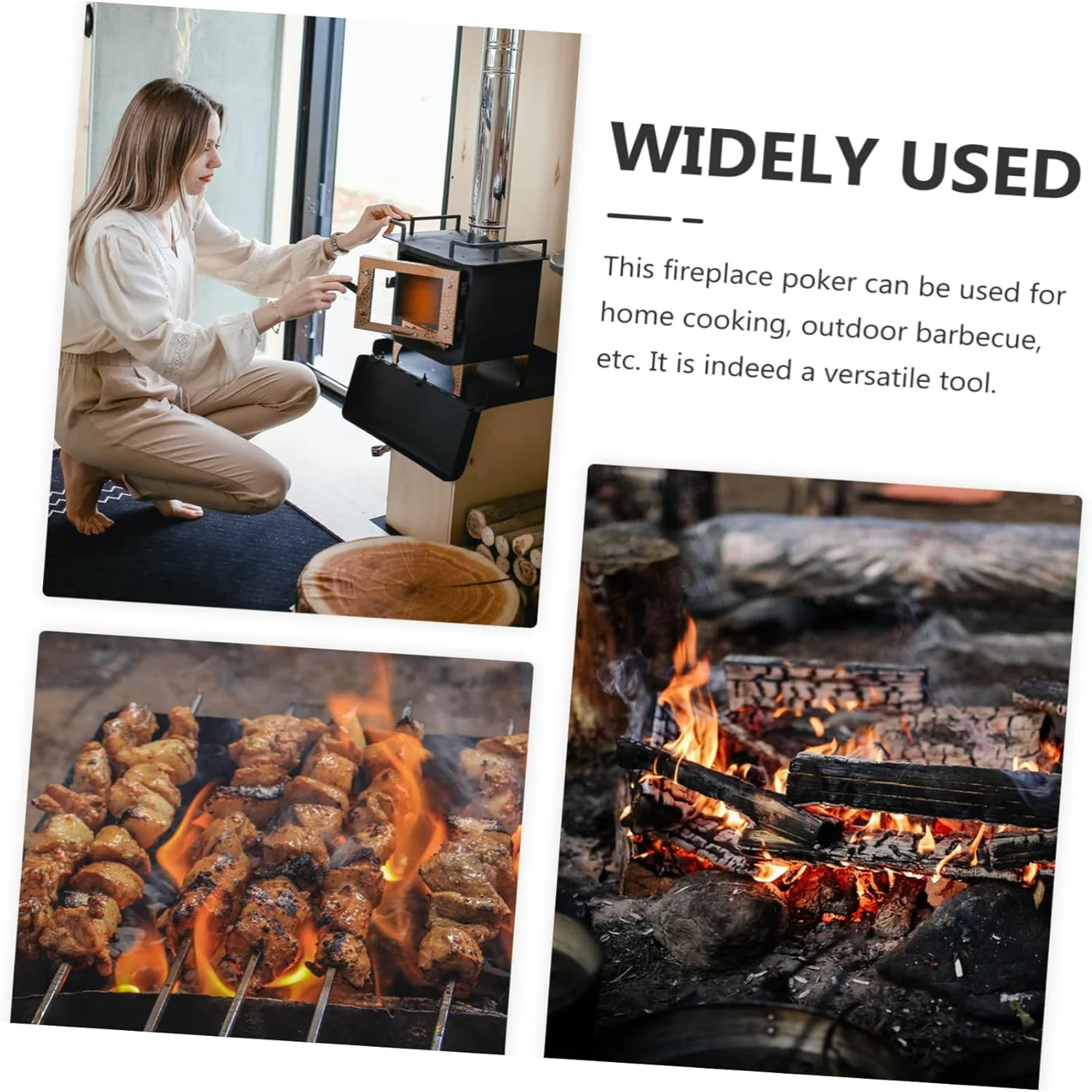 그릴 용 석탄 바베큐 액세서리 배수 창살 리프터 석탄 포커 맨홀 커버 화재 구덩이 도구 Lon