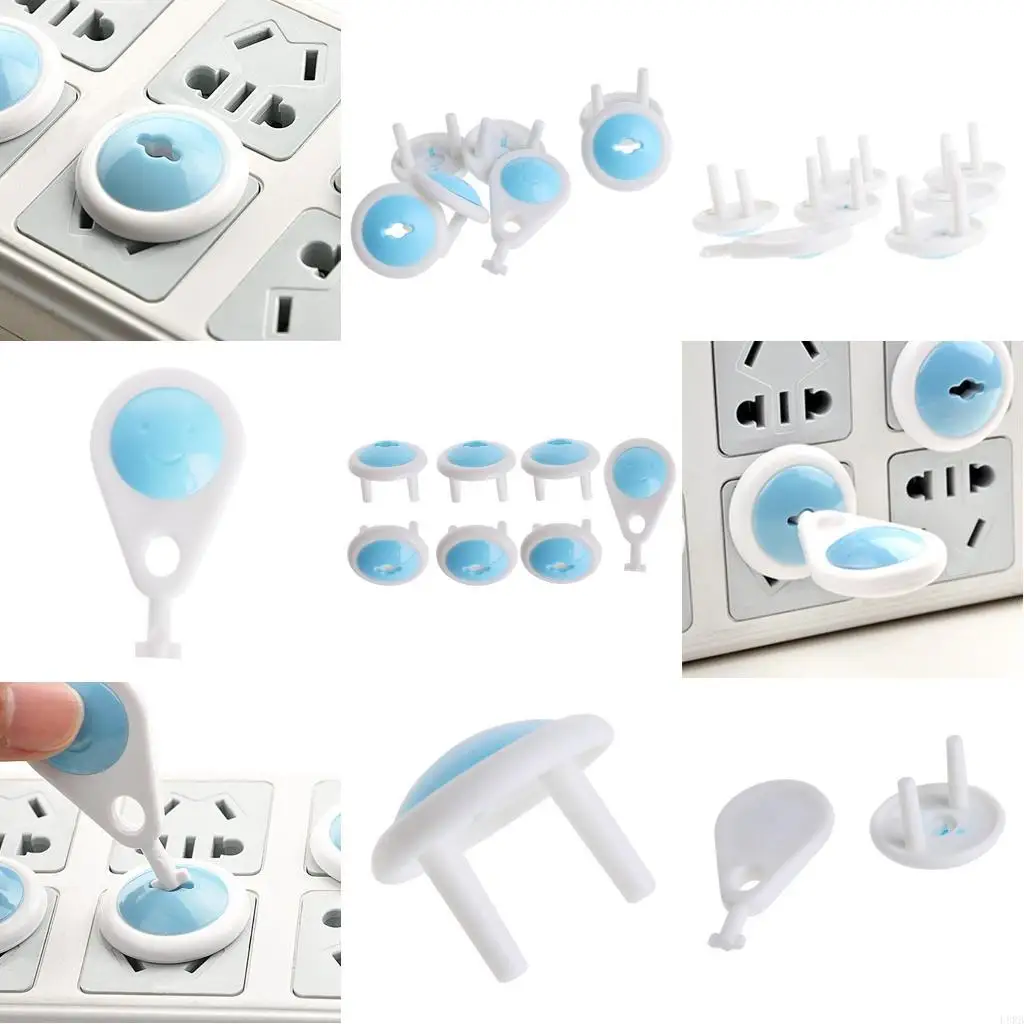 

6 шт. электрическая розетка с 2 вилками для маленьких детей, детские вилки, защитные чехлы L8RB