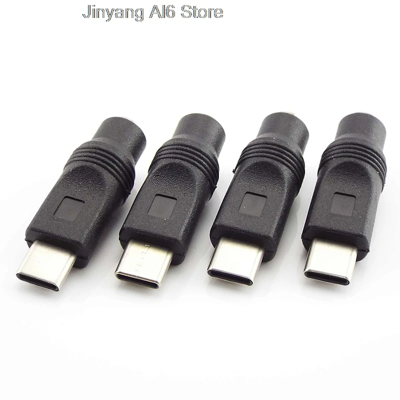 1 stks DC Power Adapter Converter Type-C USB Male naar 5.5x2.1mm Vrouwelijke Jack Connector voor Laptop Notebook Computer PC Mobiele Telefoon
