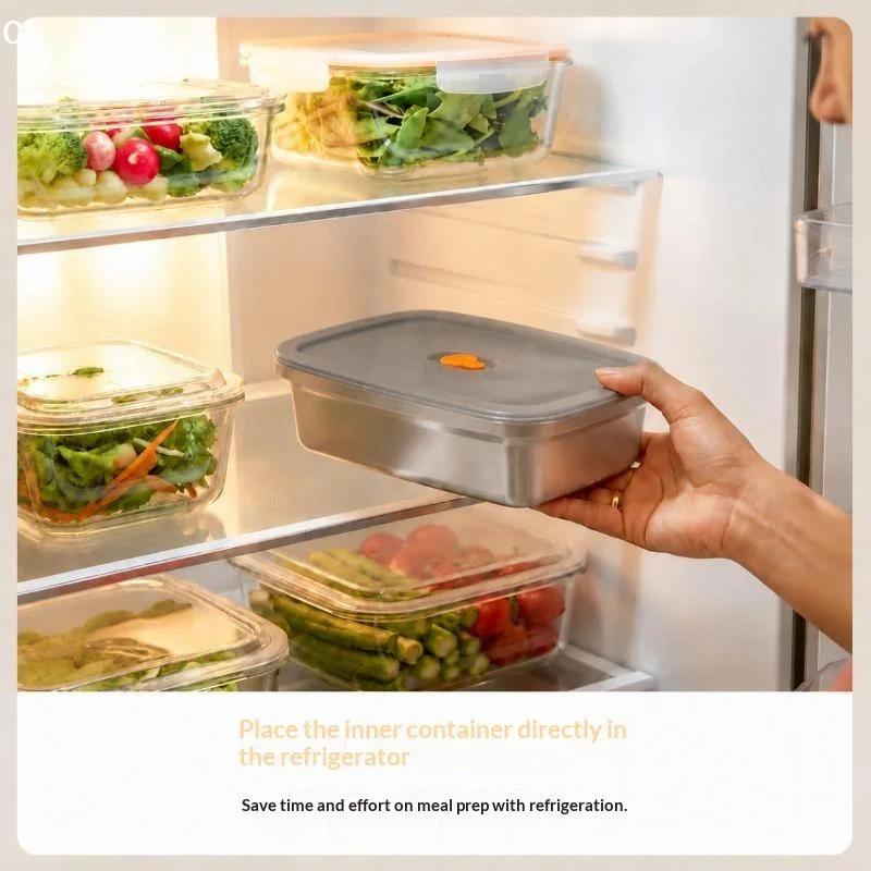Electric Lunch Box For Office Workers, Portable Plug‑in Heating Lunch Box, 304 Water‑free Thermal Insulation Lunch Box For Outd