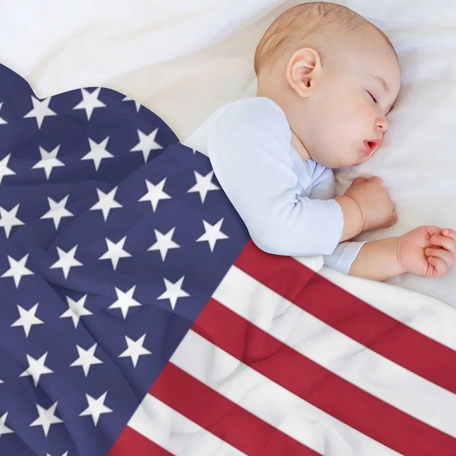 USA FLAG of AMERICA Throw Blanket Furry Tourist Loose for sofa Blankets