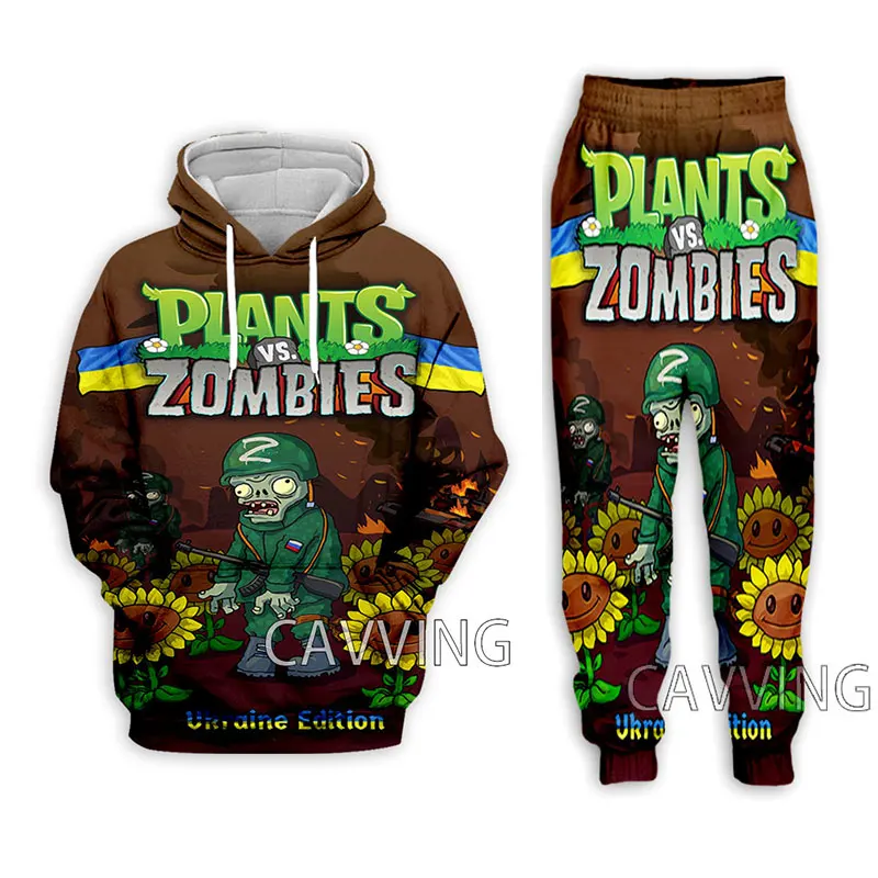 

Plant Vs Zombie 3D Printed Casual Hoodies Hooded Sweatshirt Pants Jogging Pants Trousers Suit Clothes Women/ Men Sets H02