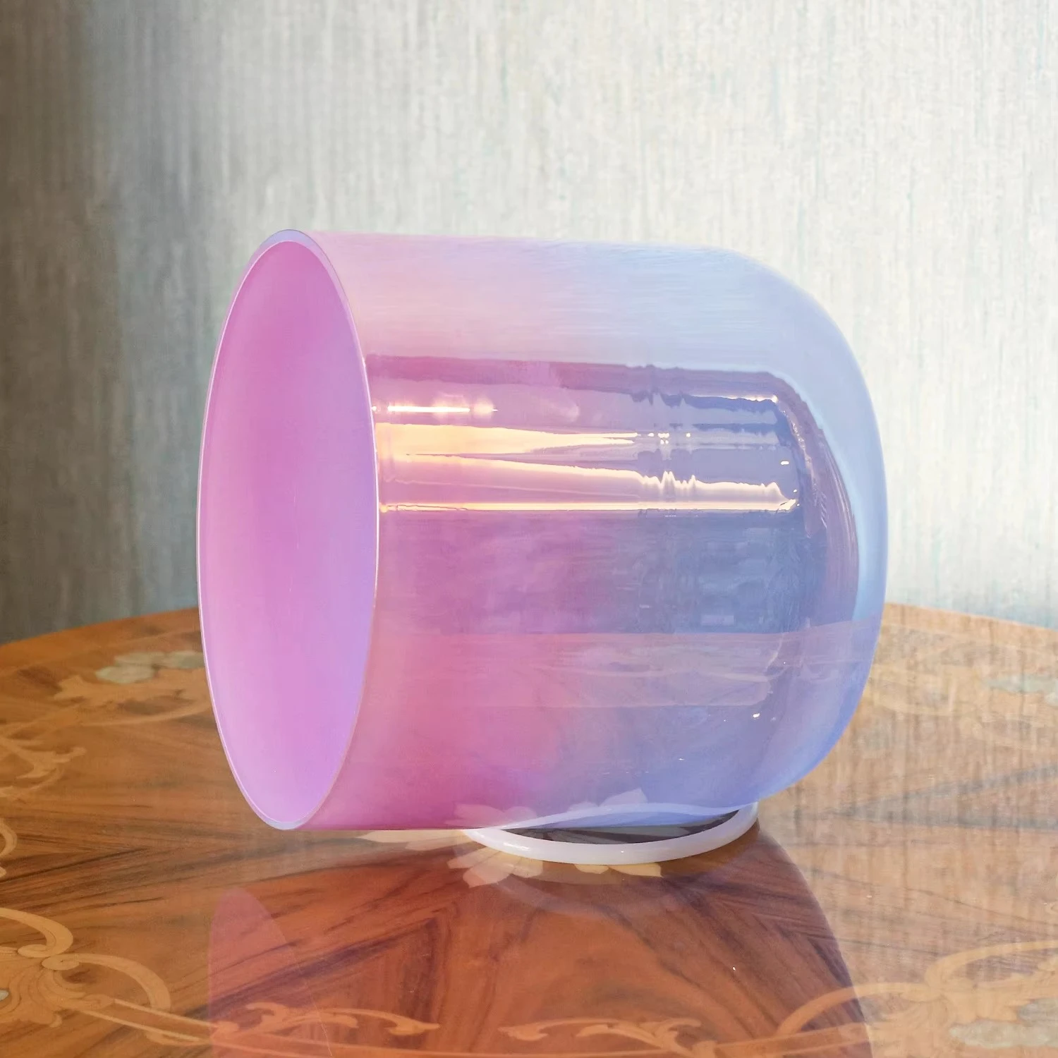 High Quality Thickened Crystal Bowl Pink Blue Gradient Alchemy Singing Bowl for Healing And Meditation