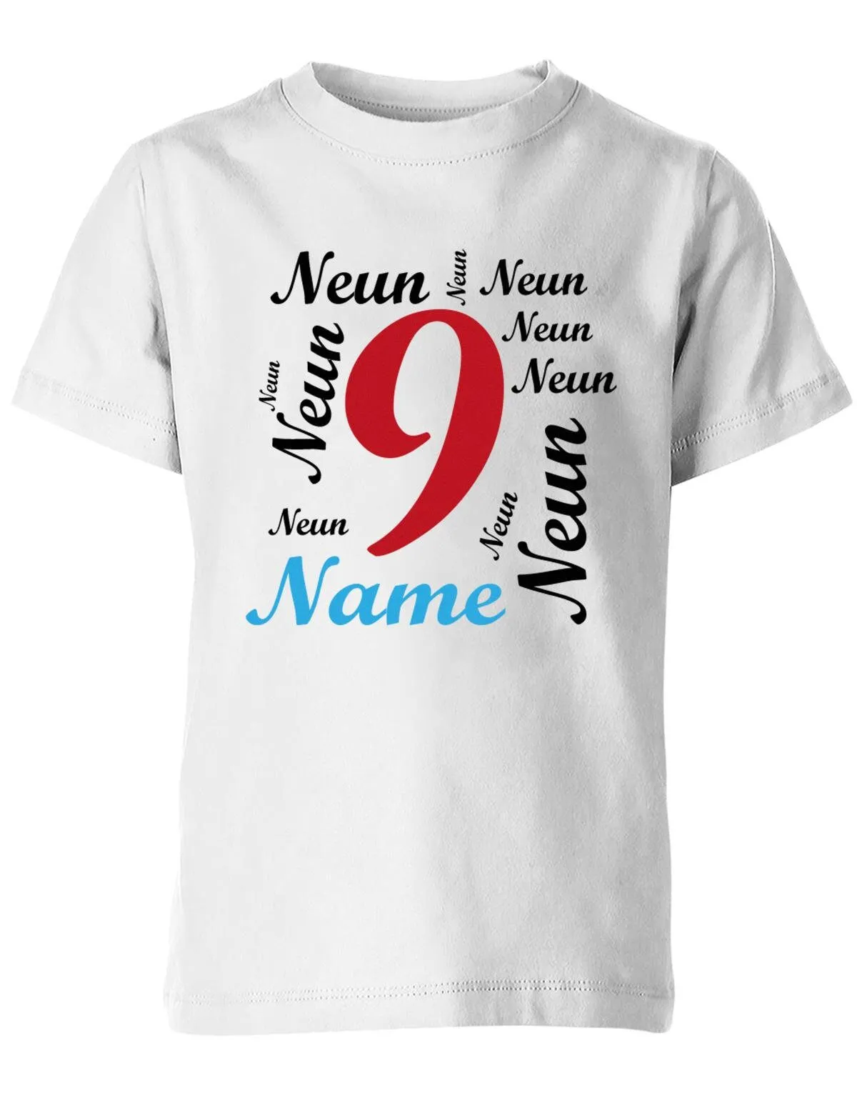 T Shirt 9 Geburtstag Ganz Viele Neunen Personalisierbar Mit Name Für Jungen Und Mädchen