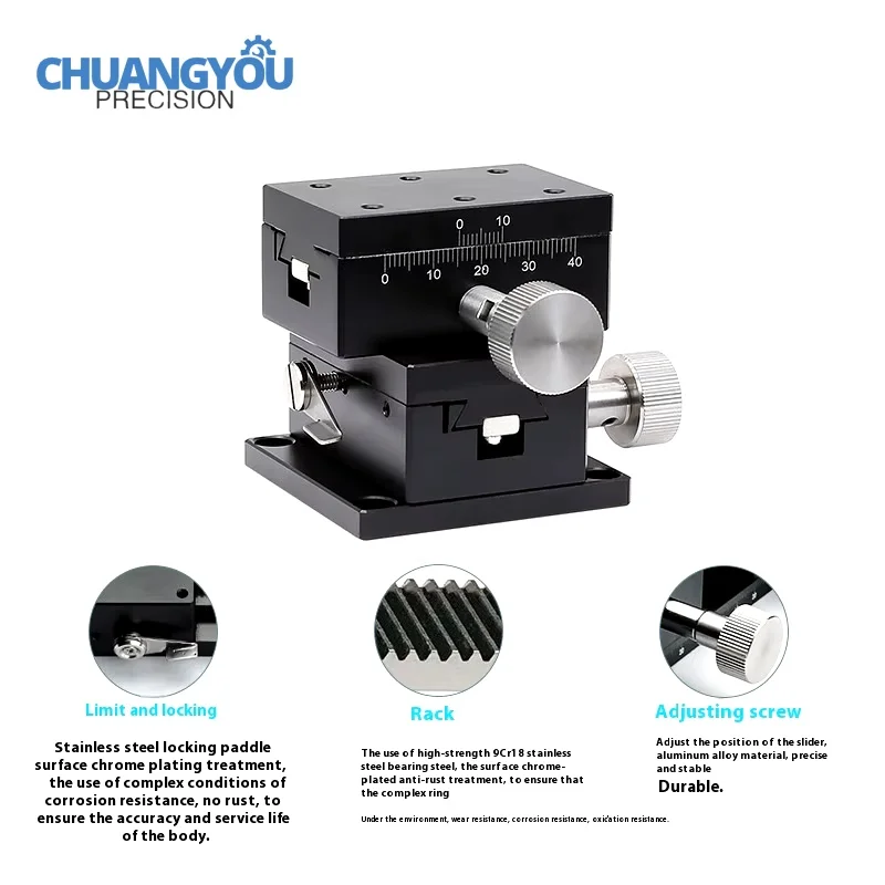 Small Precision X-Axis Slot Shift Platform 4040/4060/4090 Manual Fine-Tuning Gear Rack Dovetail Groove Slide