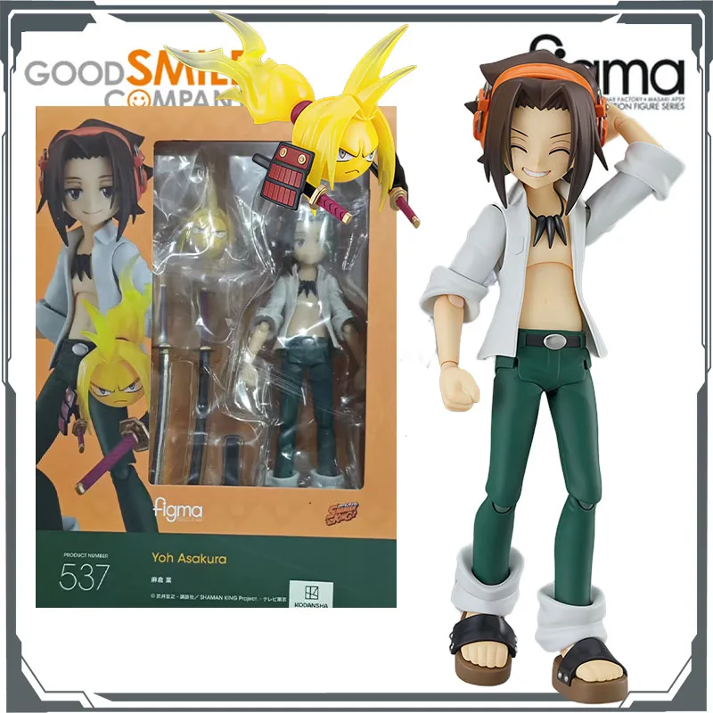 

Оригинальная фигурка GSC Figma Shaman King Йо Асакура, 140 мм, аниме-фигурка, игрушка для мальчиков, рождественский подарок, коллекционная модель, украшение