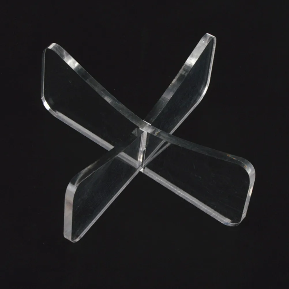 2Pcs Crystal Clear Acrylic Ball Stand Stable Support Base for Basketball Football Volleyball Soccer Softball Bowling Balls Decor