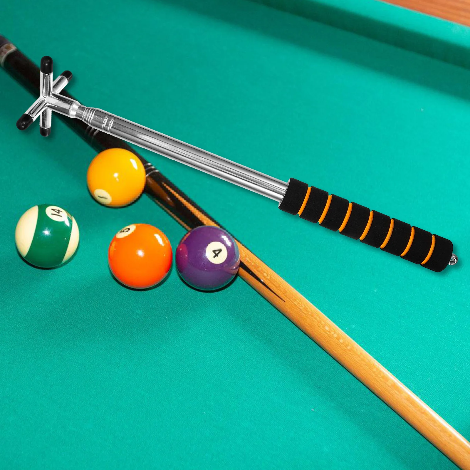 

Cue Bridge Metal Pool Stick Bridge Holder Stand for Billiards Snooker Table Accessory Durable Support Rest for Players