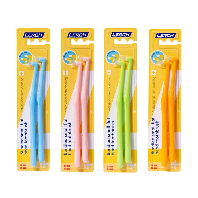 8pcs/set Soft-bristled Orthodontic Toothbrush Interdental Brush Small Pointed & Round Head Teeth Detail Cleaning Oral Care Kit