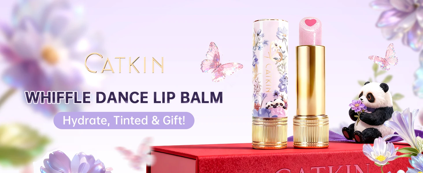 CATKIN Whiffle Dance Getönter Lippenbalsam Fester Lipgloss Feuchtigkeitsspendender Wasseriger Farbiger Jelly Love Langanhaltend – Detail 1