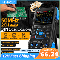 FNIRSI 2C23T 2C53T Upgrade 50MHz Handheld Digital Oscilloscope Multimeter Signal Generator  3 in 1 Dual Channel Automotive Tools