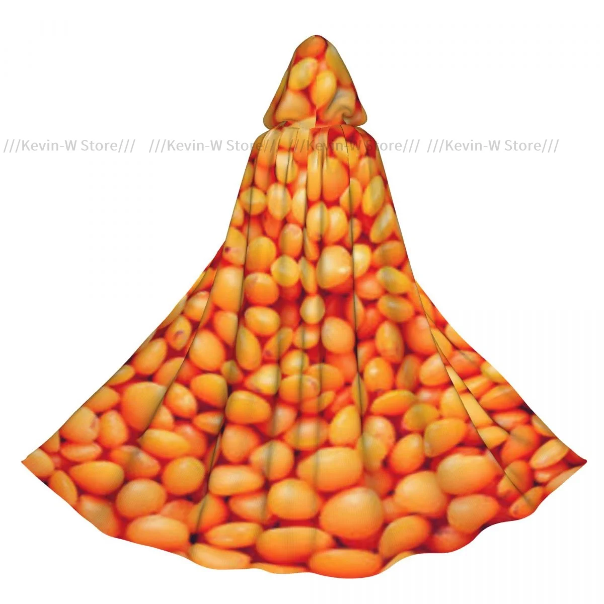 

Unisex Witch Party Reversible Hooded Adult Vampires Cape Cloak Lentil Abstract Food Texture
