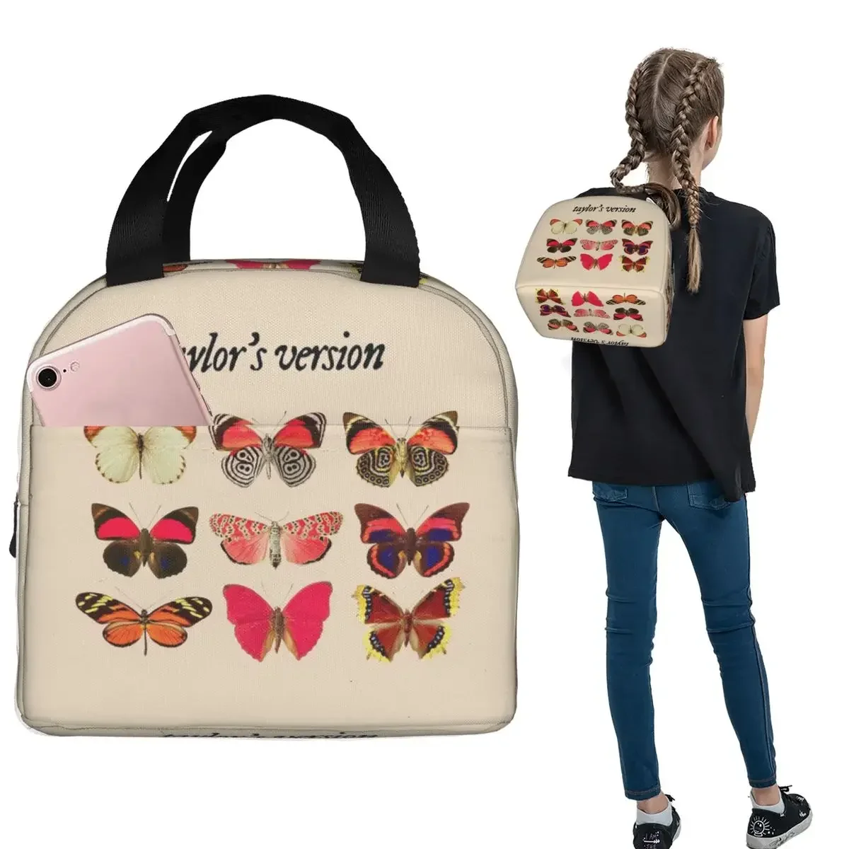Taylors Version Insulated Lunch Bag for Women Children Portable Food Boxes Thermal Lunch Box Tote