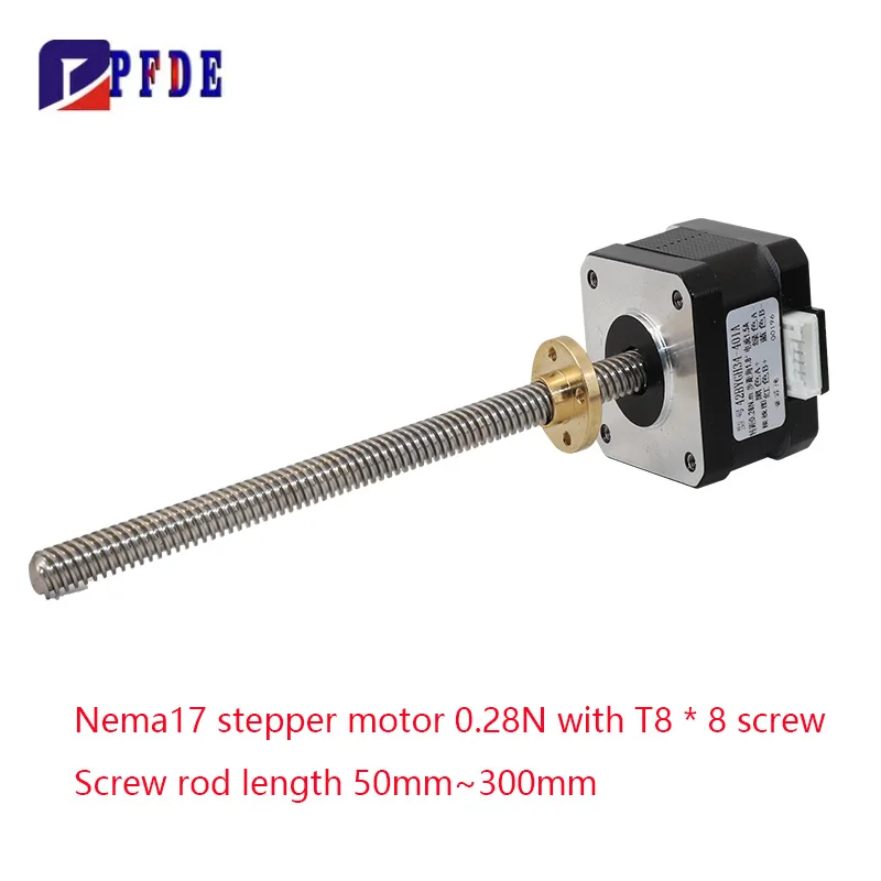Nema 17 Linear Hybrid Stepper Motor Thread Rod Micro Linear Sliding Table Actuator Lead Screw T8*8 Linear Stepper Motor