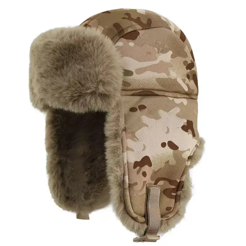 Gorro táctico invierno grueso exterior protección fría y orejeras - imagen 5