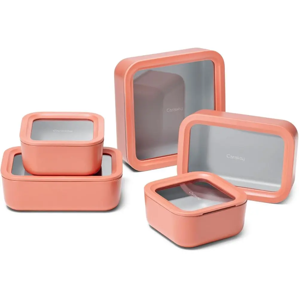 

Стеклянный набор для хранения продуктов питания из 13 предметов — нетоксичные, штабелируемые контейнеры с крышками — в комплект входит органайзер — перракота