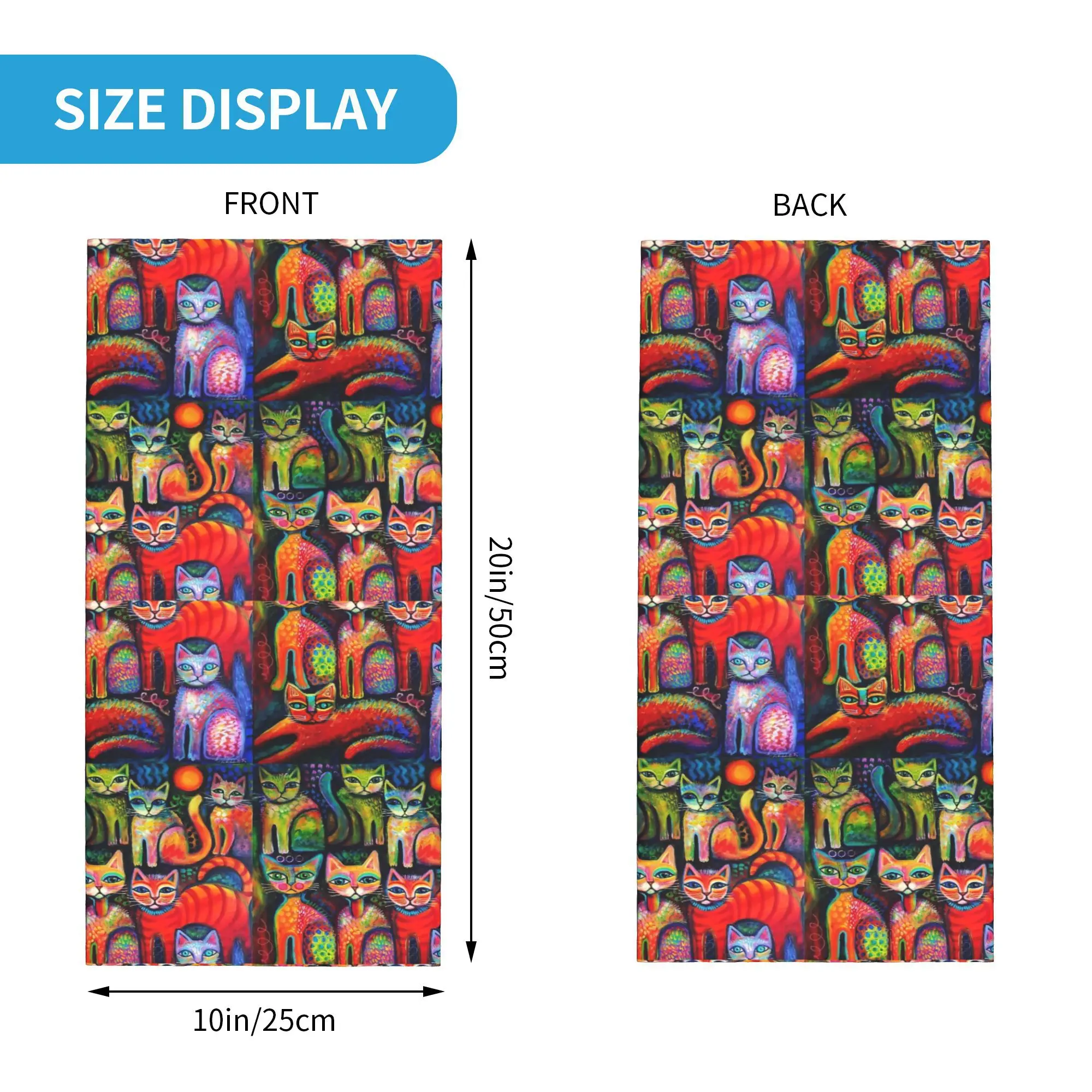 かわいい子猫バンダナネックゲートルプリントラップスカーフ多用途フェイスマスクランニングユニセックス大人洗える