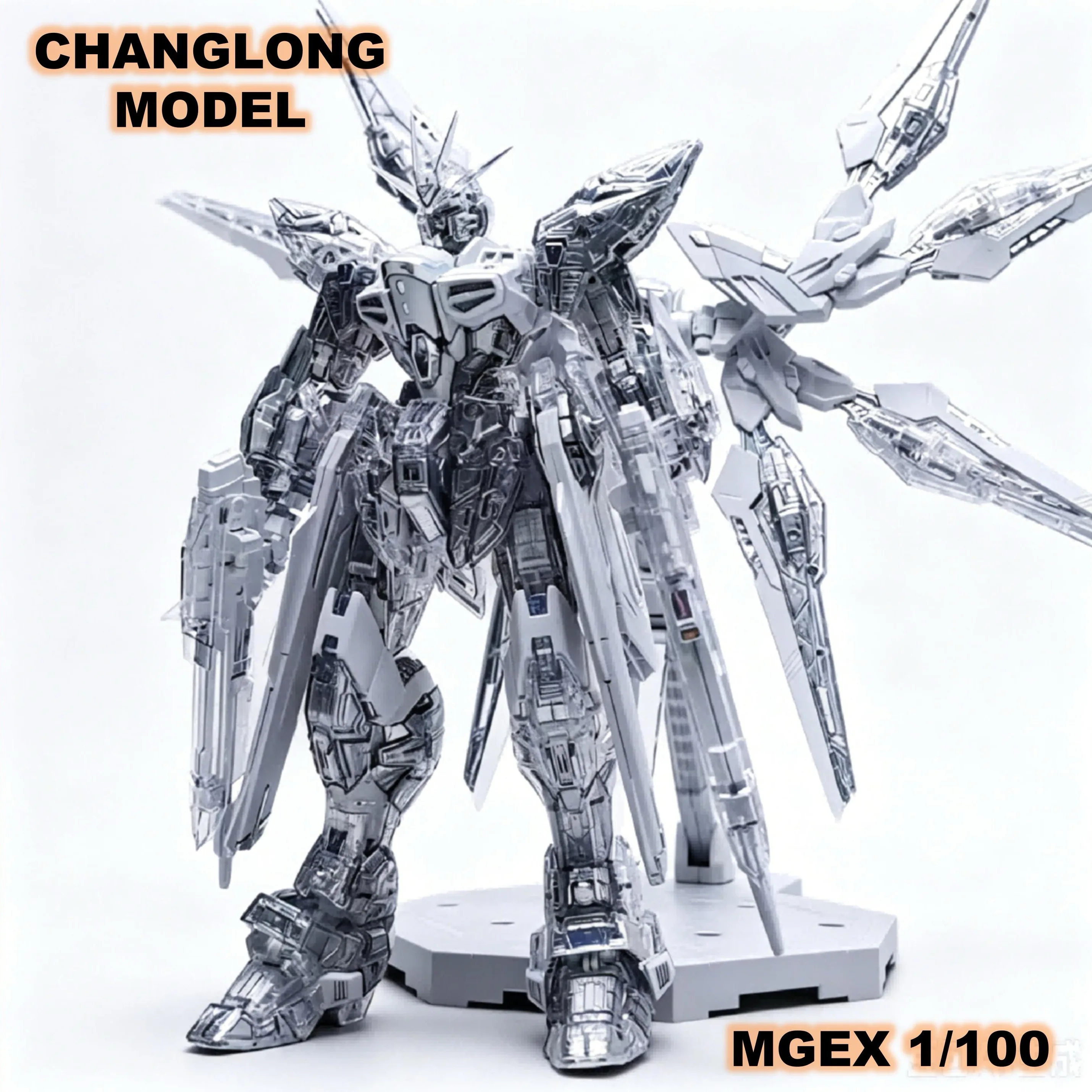 

CHANGLONG 7701 MGEX 1/100 Zgmf-X20a Strike Freedom twilight clear coating Assembly Model Anime Plastic Model Action Figure Robot