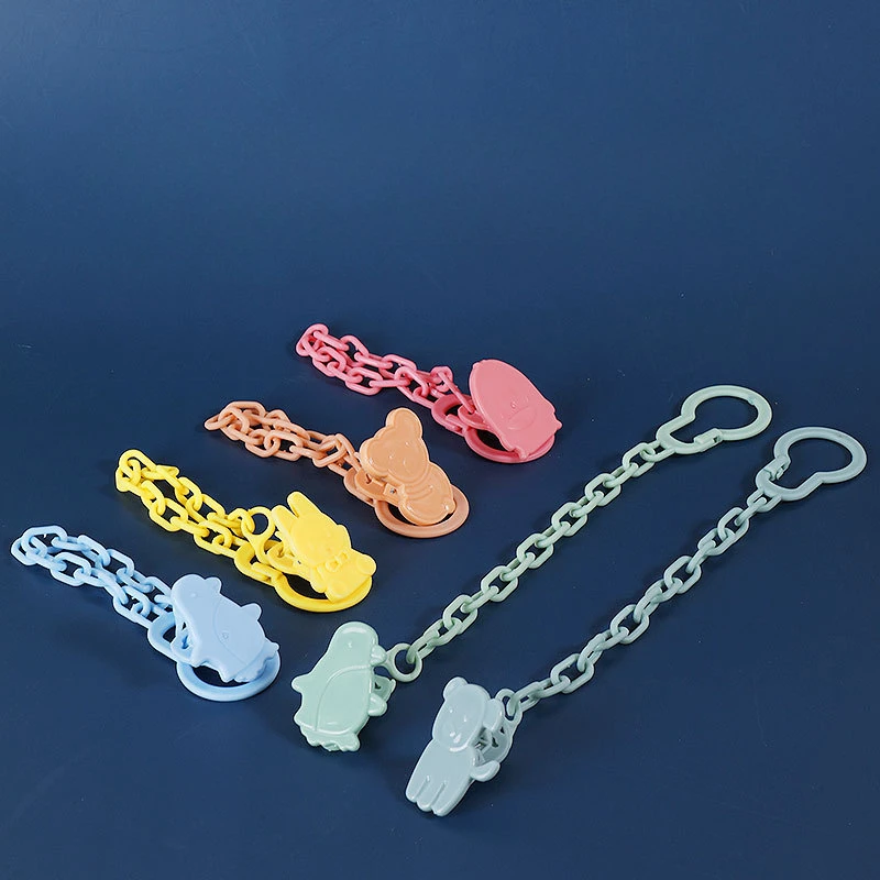 Chupete de dibujos animados para bebé, Clip de cadena para pezón, soporte anticaída para pezones, juguetes para niños pequeños, regalo para Baby Shower