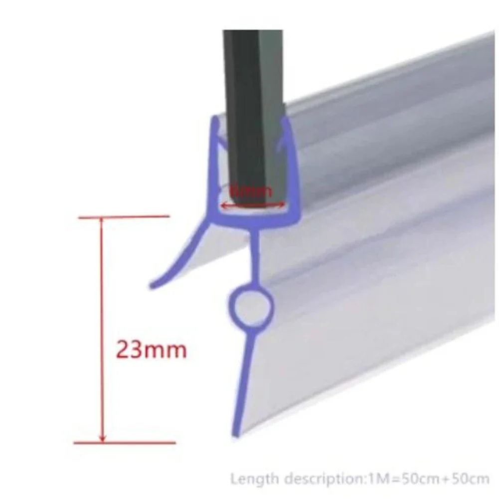 2pcs 50cm Replacement Seal Shower Shower Door Seal 6/8/10/12mm Water Deflector Glass Door Under The Water Retaining Strip