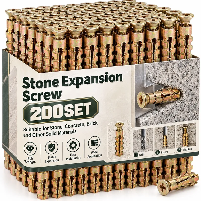 Self Tapping Stone Expansion Screws Drilling Plug Expansion Bolt for Concrete Drywall Anchor Fastener Hardware Accessories