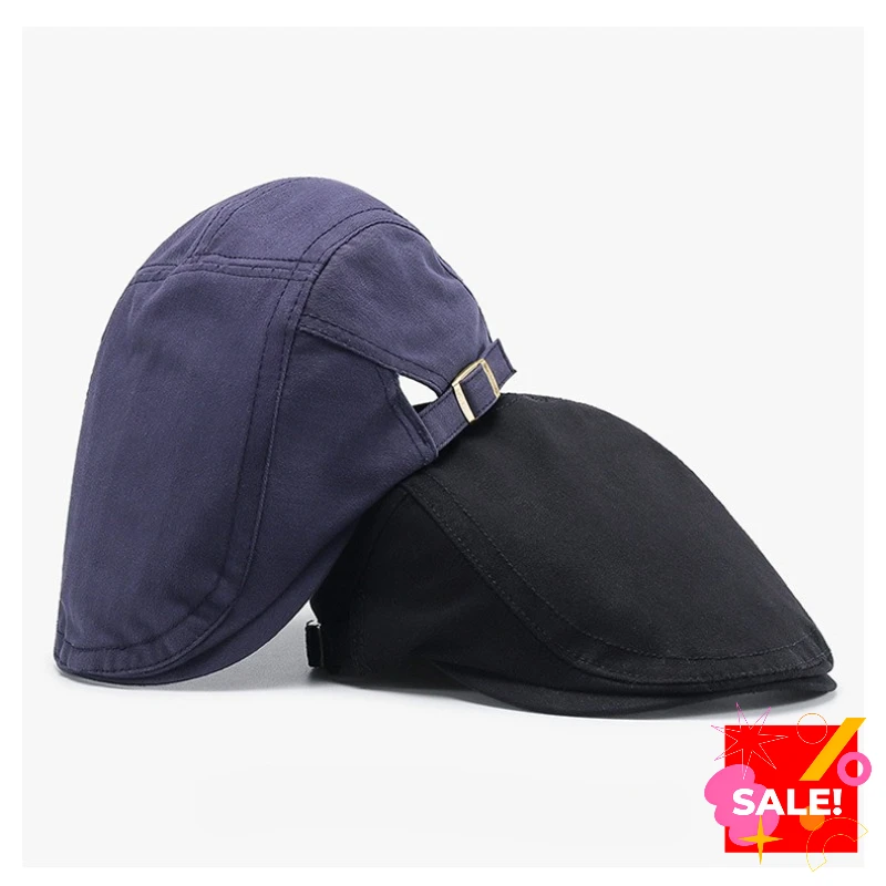 Portable Pure Cotton Four-season Forward Cap Display Board Retro Men's and Women's Casual British Sun Protection Outdoor Fishing