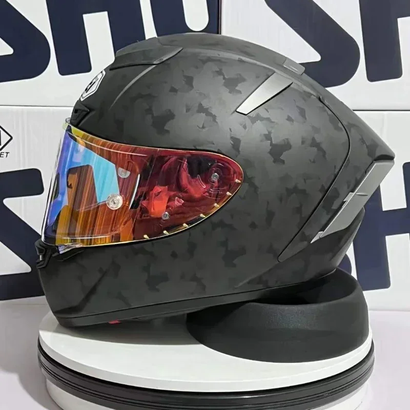 Motorcycle Full Face Helmet SHOEI X-14 Helmet X-SPIRIT III X-Fourteen Imitation Carbon Fiber Helmet Sports Racing Helmet