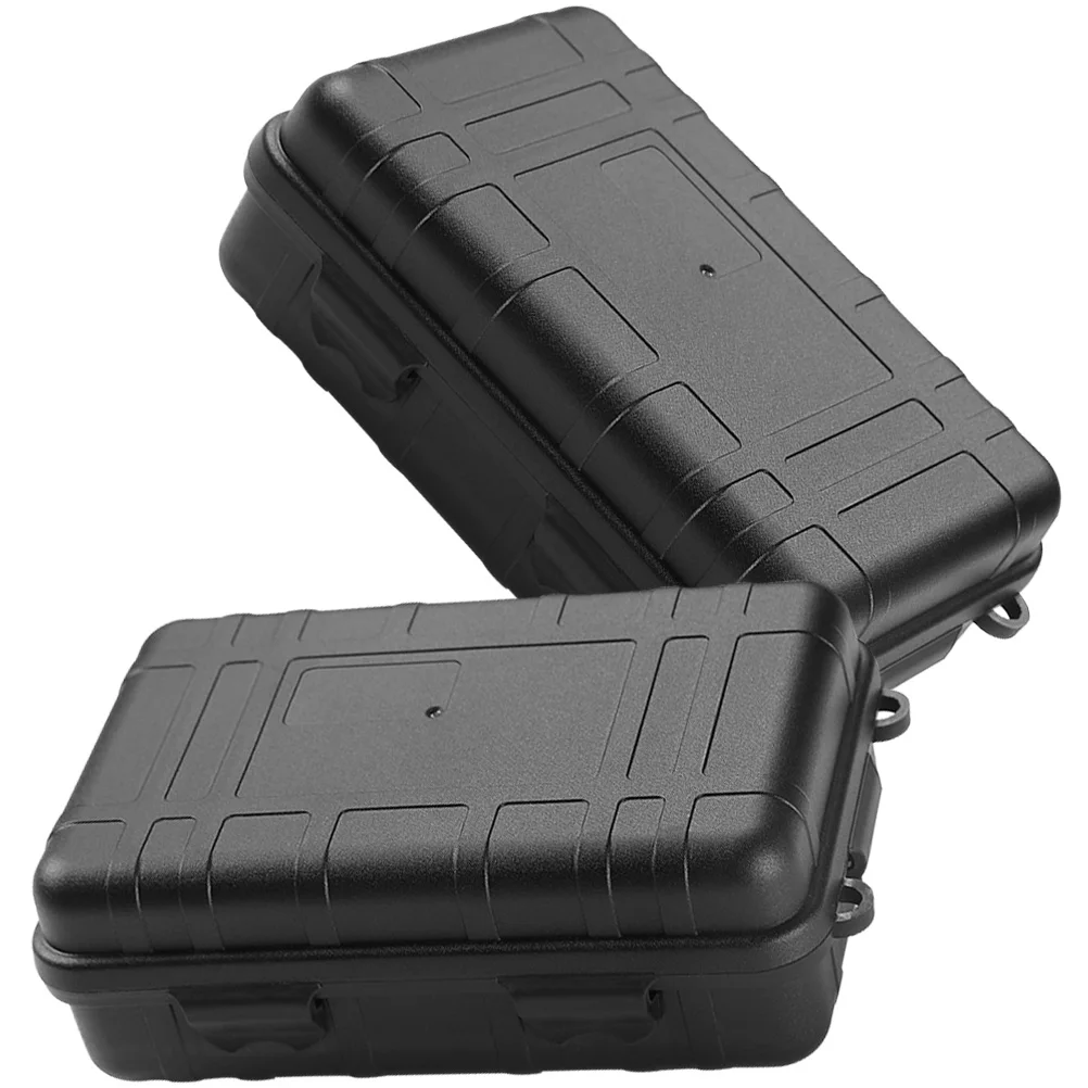 

2pcs Kit Outdoor Gear Waterproof Storage Boxes Shockproof Tool Case For Hiking Camping Field Durable Pp Material Wear-Resistant