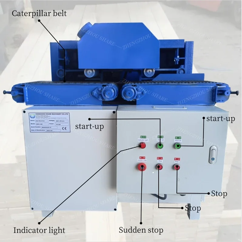 Semi-Automatic Multi Blade Rip Saw Machine Horizontal Table Saw Machine Wood Cutting Machine for Woodworking