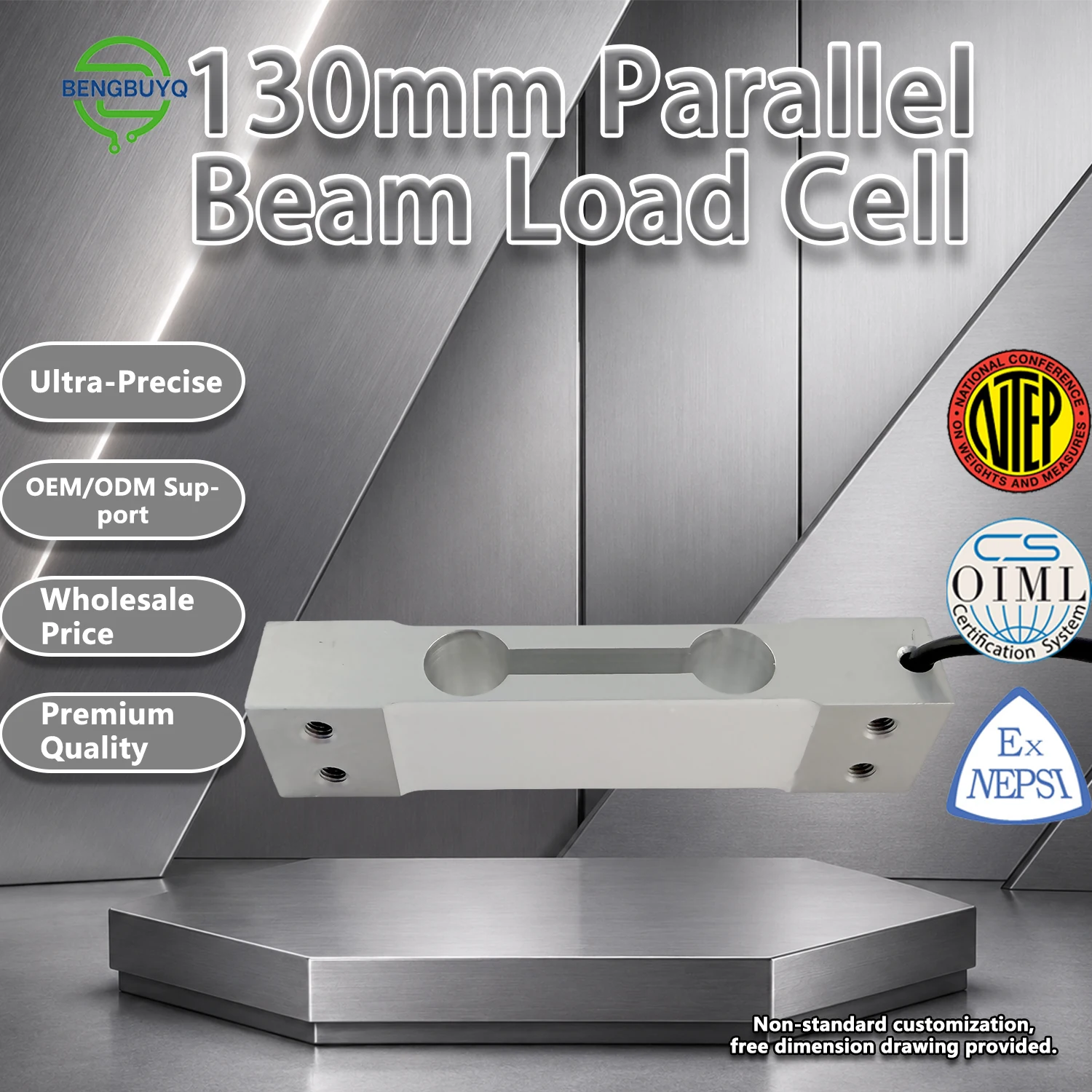 Single Point Load Cell 3kg-100kg, Aluminum Alloy Parallel Beam Weight Sensor, High Sensitivity for Electronic Scales and Industr