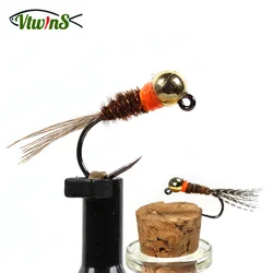 Vtwins Jig Euro Nymphs Heavy Jig Head Perdigon Nymphs Pheasant Tail Wet Flies For Grayling Trout Fly Fishing Lure Flies
