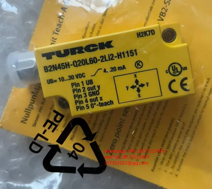 

For TURCK B2N45H-Q20L60-2LI2-H1151 1534013 Tilt Sensor New Original 1 PIECE