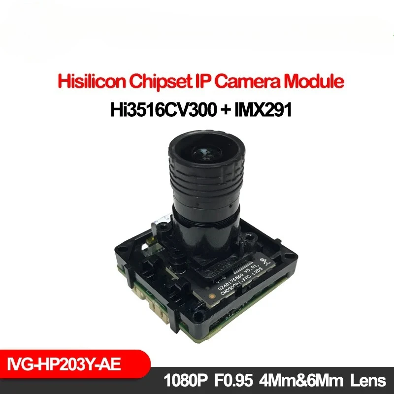 8Pcs 1080P WDR IP Camera Module SONNY IMX291 Hisilicon HI3516CV300 F0.95 Starlight Lens Webcam