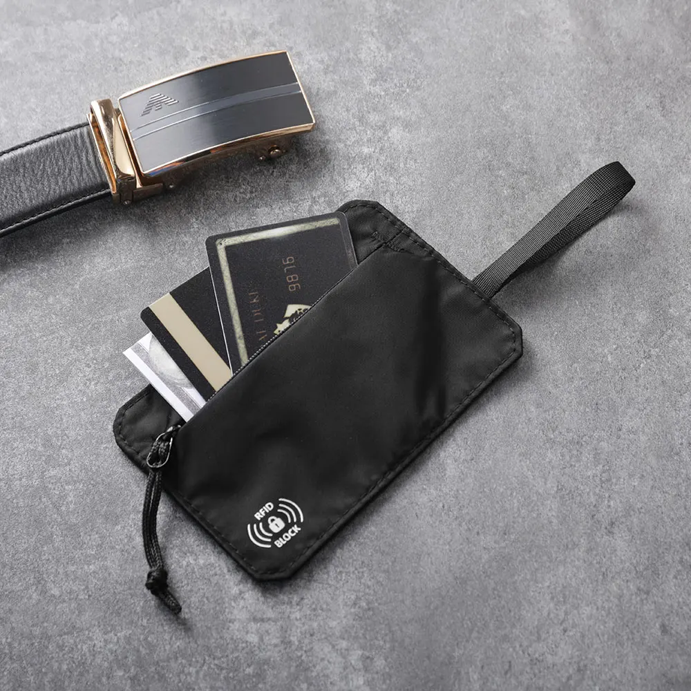 Kantong Dompet Saku Tersembunyi RFID Penyamaran Anti Maling