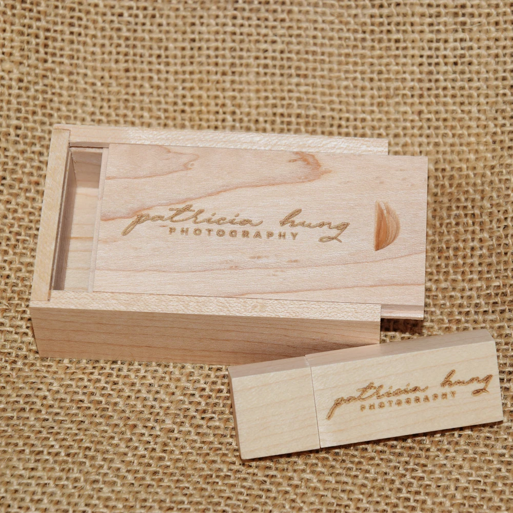 10PCS/LOT Wooden Box USB 3.0 Flash Drives 128GB Free Custom Logo Pendrive 64GB High Speed Memory Stick 32GB 16GB 8GB cle usb