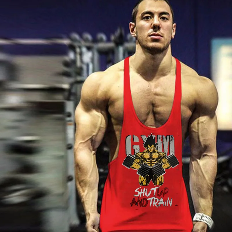 Summer Y Back Gym Stringer Tank Top Men Cotton Clothing Bodybuilding Sleeveless Shirt Running Vest Muscle Singlets Workout Tank