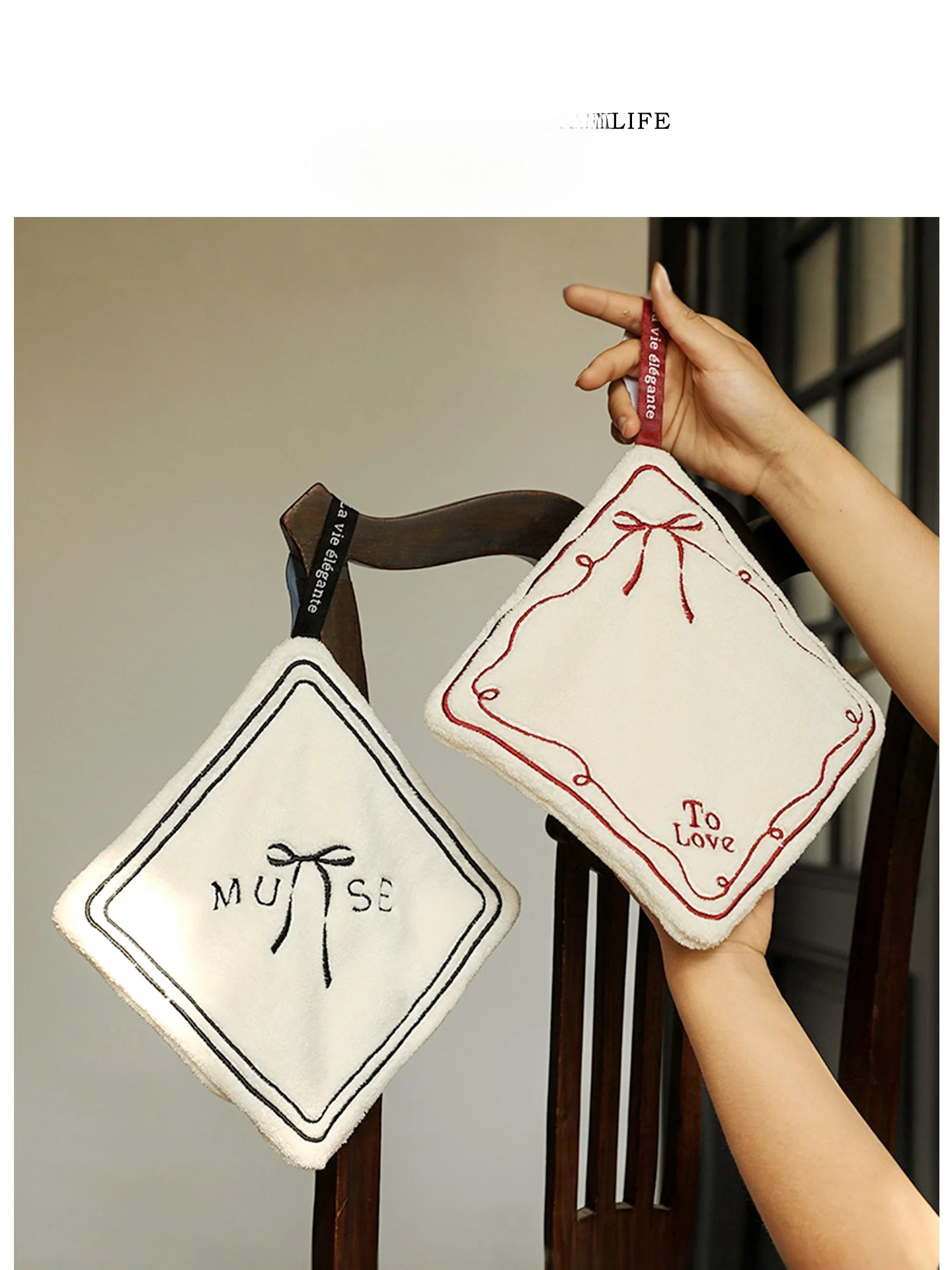 

Tlife Утолщенные двухслойные полотенца для рук с высокой впитываемостью, подвесные, для кухни, ванной, уборки дома, для мытья полов