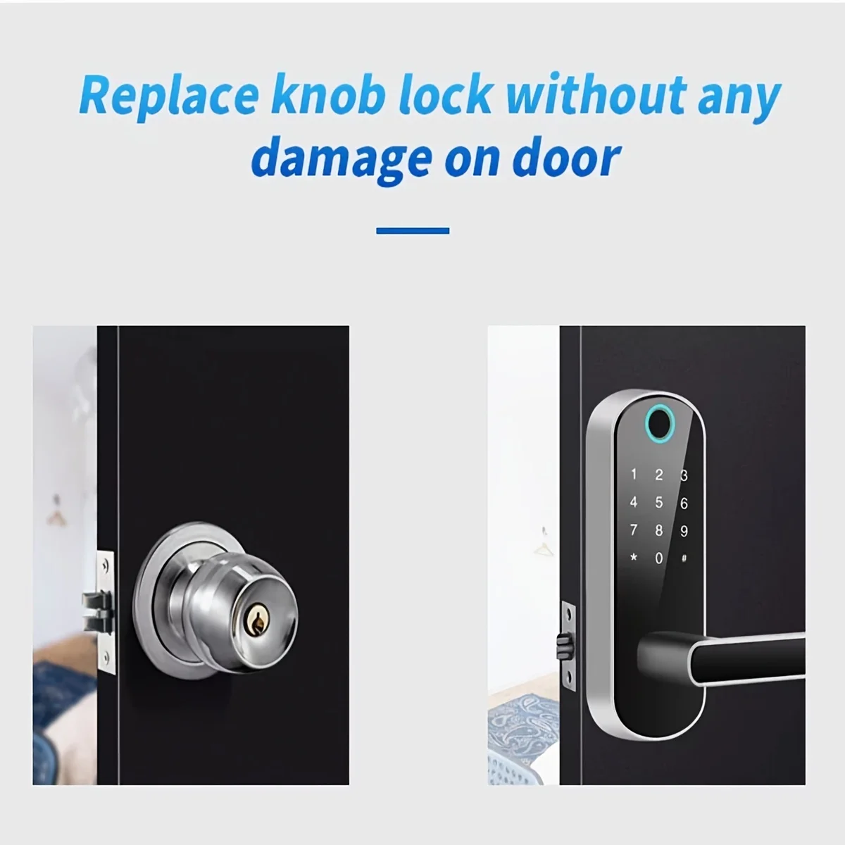 Digital Touchscreen Lock Fingerprint Door Lock App Remote Control Keyless WIFI NFC IP67 Waterproof Smart with IC Card Home Doors