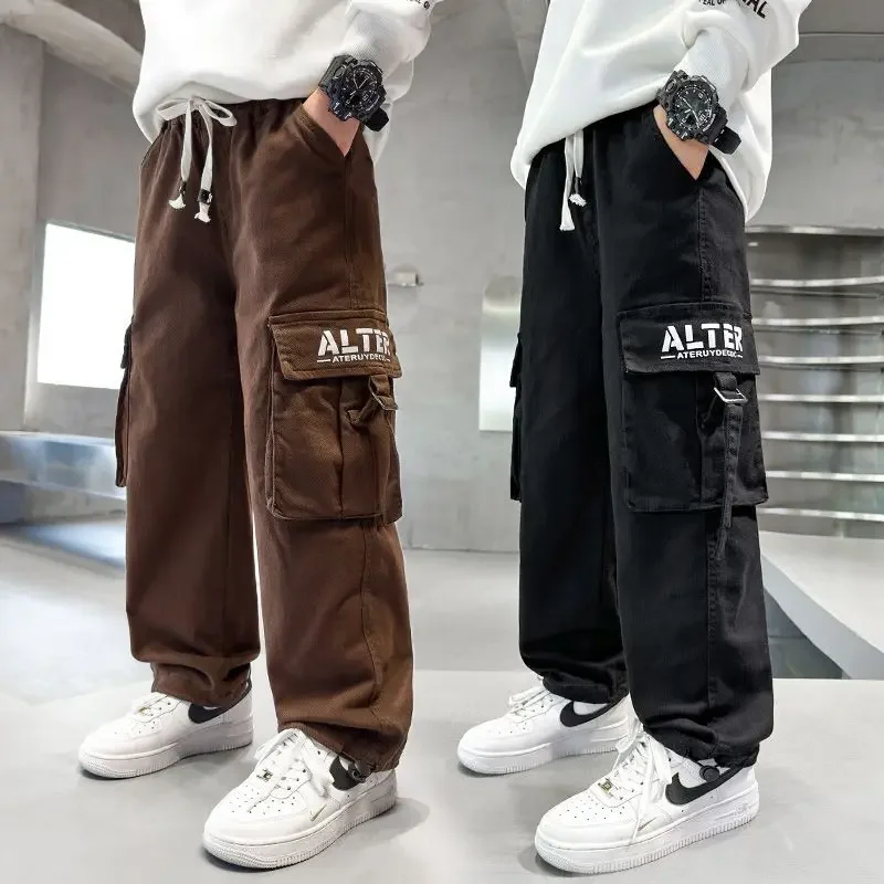 Spring Boys Clothes Cargo Pants Luxury Brand Kids Clothing Fall  5 6 7 8 9 10 11 12 13 14 15 Year Summer Korean Pants