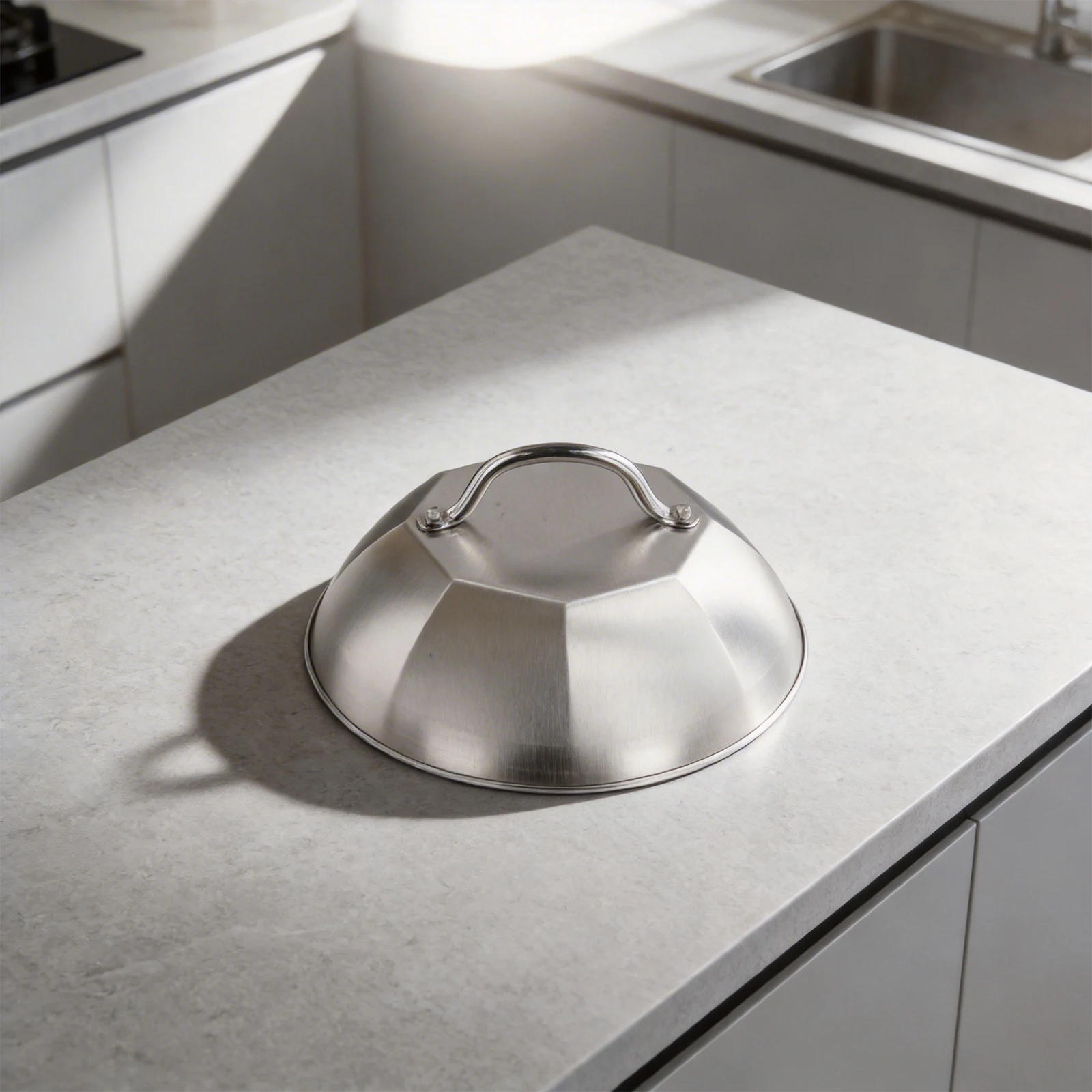 Dishwasher Safe Kitchen Tool Cookware Part Grilling Cover Stainless Dome Lid Deformation Resistant Dishwasher Safe