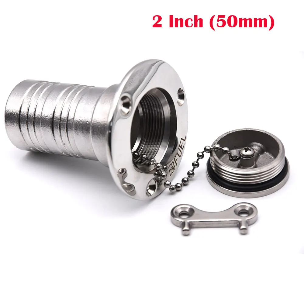 Nieuwe Rvs 316 Dekvuller GAS DIESEL BRANDSTOF AFVAL WATER 38mm 50mm Spiegel Polish Marine Boot hardware Dek Vuldop