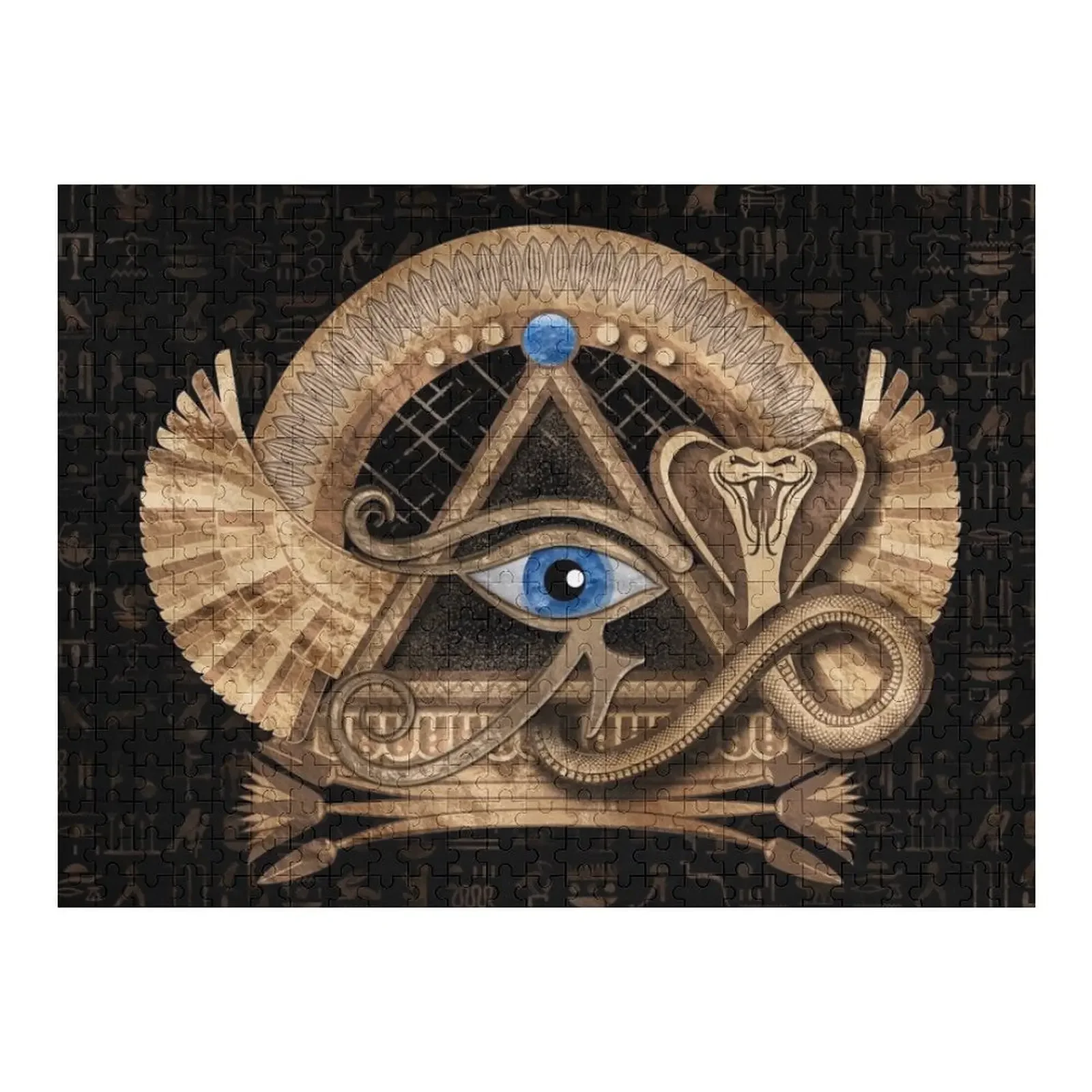 

Egyptian Eye of Horus - Wadjet Ornament Jigsaw Puzzle Customized Toys For Kids Works Of Art Personalised Puzzle