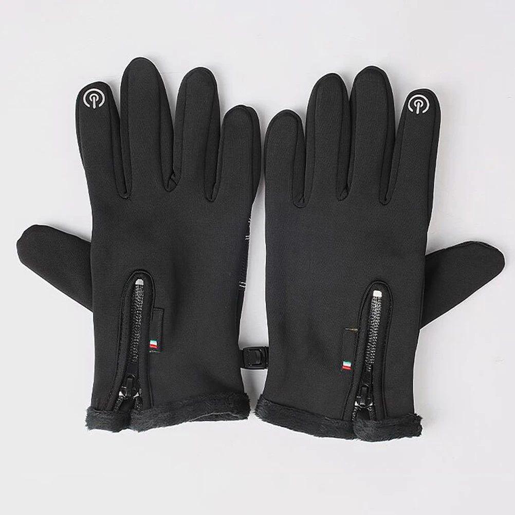

1 Pair Outdoor Sports Anti-Slip Thickened Windproof Winter Durable Cold Resistant Sports Outdoor Gloves Riding Gloves