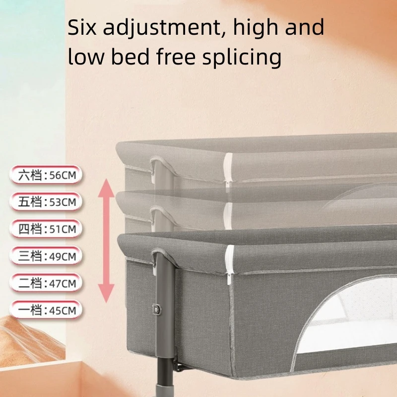 0-3 years old baby bed crib can be spliced large bed can be moved folding multi-functional bb cradle bed