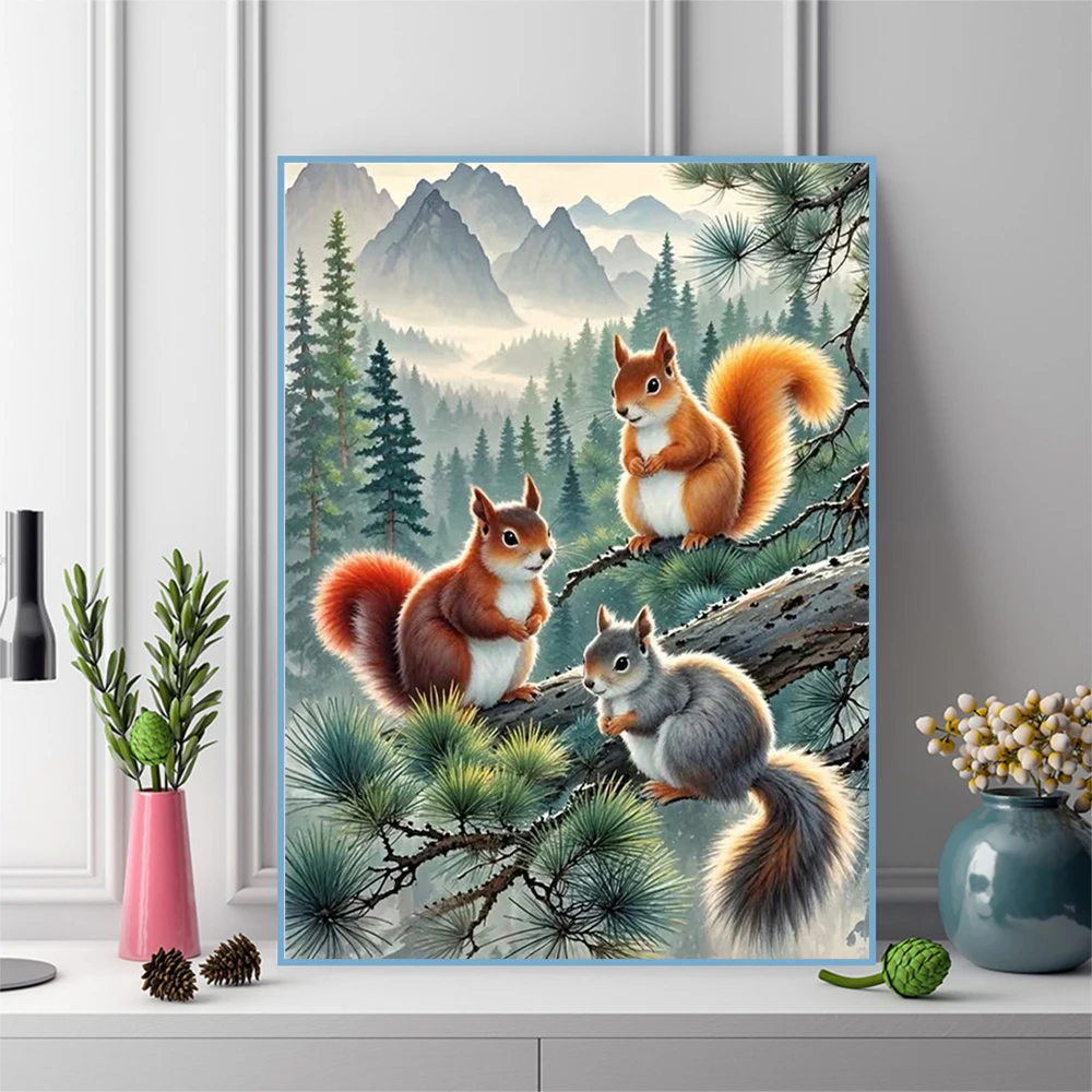 New Arrival Diamond Painting Squirrel Animal Full Square Rou