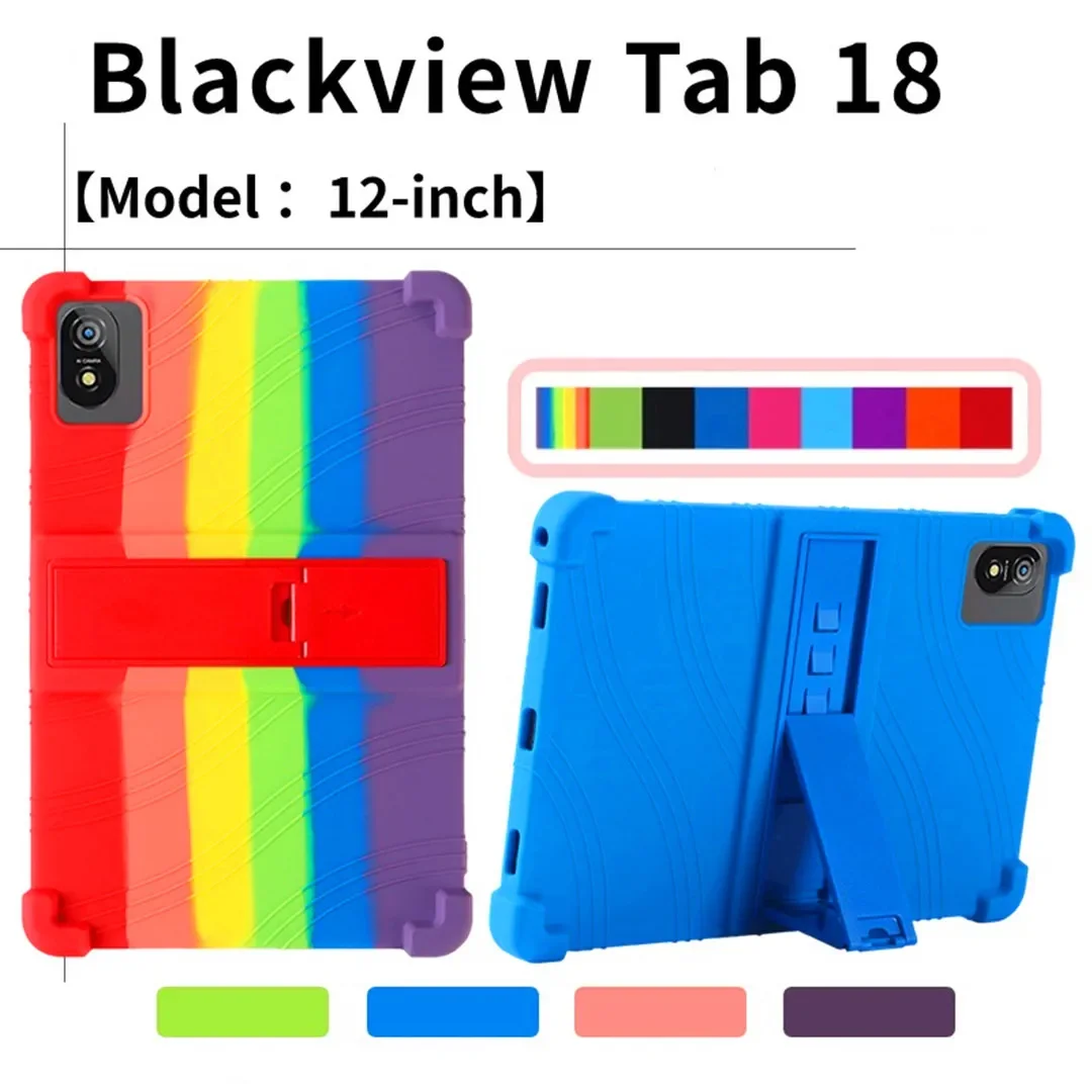 For Blackview Tab 18 Case Stand Soft Silicon Cover For Blackview Tab 18  12Inch 2024 Tablet Android 13 Widevine L1 MTK Helio G99