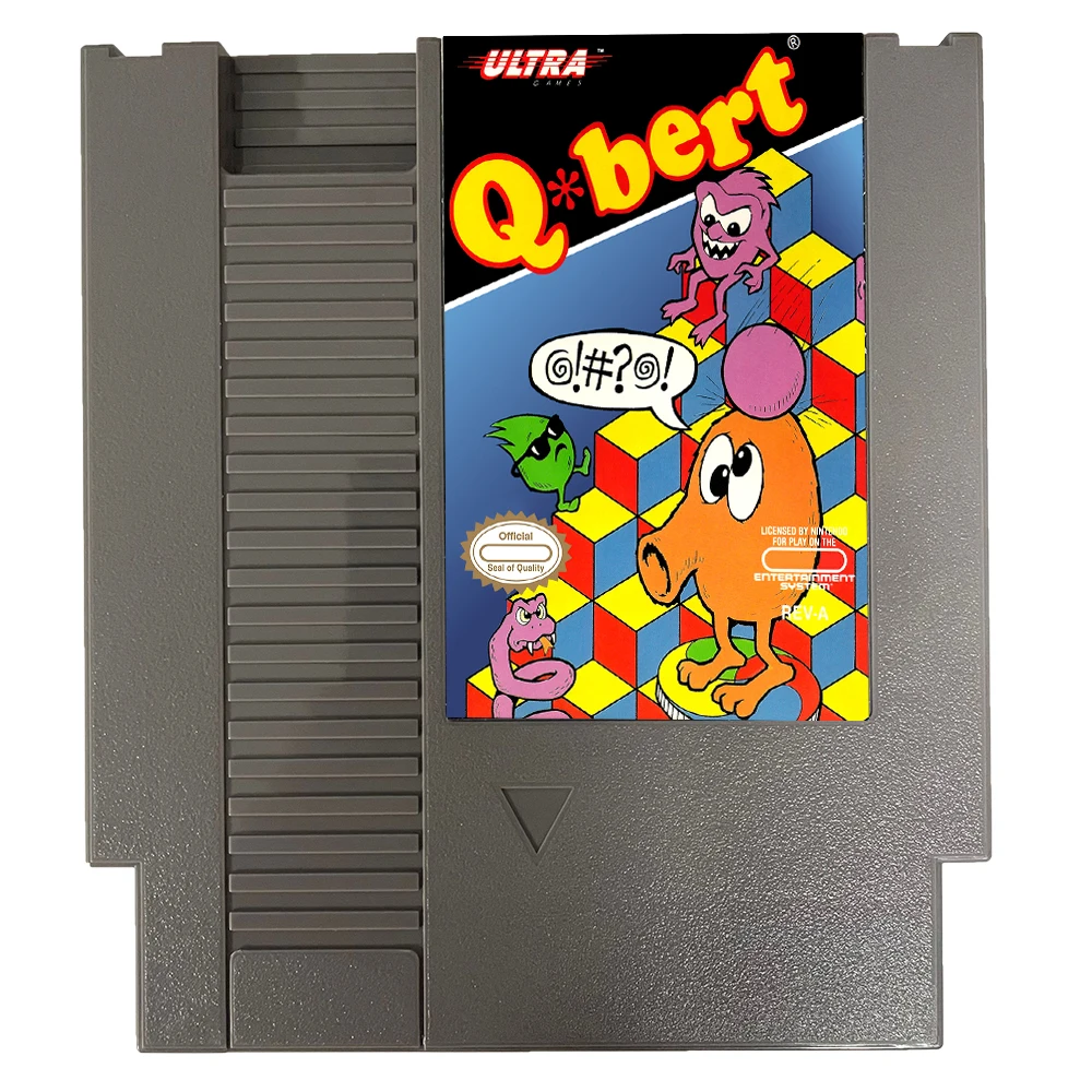 Classic Game Q*Bert For NES Super Games Multi Cart 72 Pins 8 Bit Game Cartridge,for NES Retro Game Console